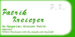 patrik kreiczer business card